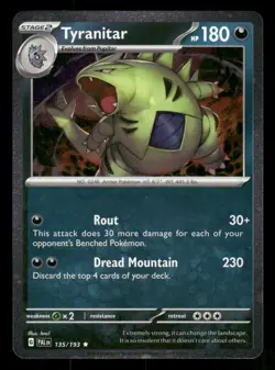 Tyranitar (Cosmo Foil) 135/193 Holo Miscellaneous Cards & Products Pokemon NM - Image 1