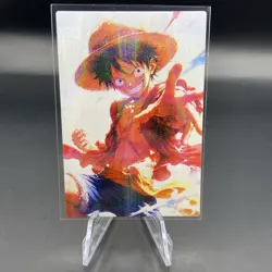 Monkey D. Luffy Holographic Anime Collectible Trading Card - Image 1