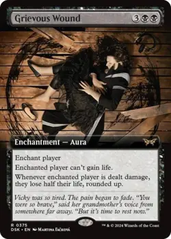 ~ Grievous Wound (Extended Art) ~ NM ~ Duskmourn: House of Horror ~ MTG ~ - Image 1