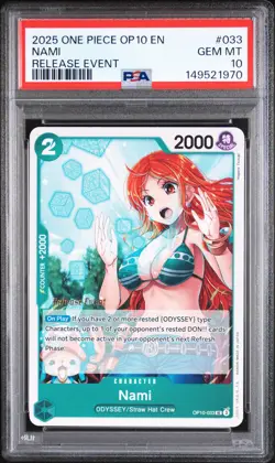 2025 ONE PIECE OP10-ROYAL BLOOD RELEASE EVENT #033 NAMI PSA 10 - Image 1