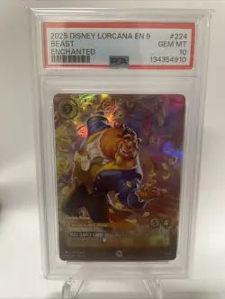 Disney Lorcana Beast Gracious Prince Enchanted 224/204 Fabled PSA 10 💎 Gem Mint - Image 1