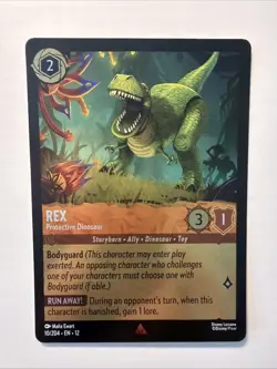 Rex - Protective Dinosaur 10/204 Rare Cold Foil Disney Lorcana Wilds Unknown NM - Image 1
