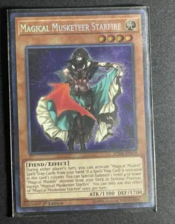 Konami Yu-Gi-Oh! Magical Musketeer Starfire Super Rare Holo 1st SPWA-EN019 - Image 1