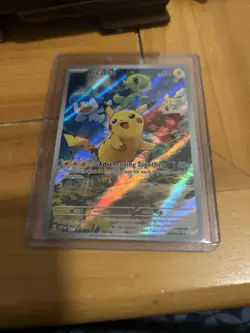 Pokemon TCG Pikachu 027 Promo Holo Black Star Paldea Evolved - Image 1