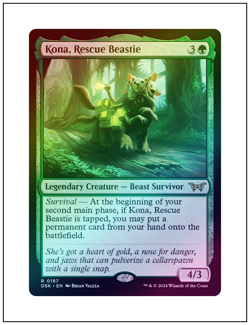 1x Kona, Rescue Beastie - 0187, Foil, Magic the Gathering MTG NM - Image 1