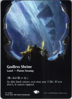 Godless Shrine (Borderless) 280 Edge of Eternities Magic: The Gathering Foil NM - Image 1