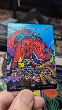 1x Ravenous Tyrannosaurus Borderless Foil NM - MAR Magic MTG MSH x1 - Image 1