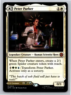 Peter Parker 10 Mythic Marvel's Spider-Man Magic: The Gathering Foil Near Mint - Image 1