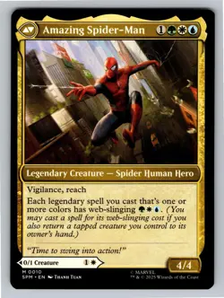 Peter Parker 10 Mythic Marvel's Spider-Man Magic: The Gathering Foil Near Mint - Image 2