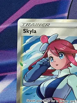 Pokemon Skyla Full Art Trainer Ultra Rare Shining Fates Pokemon 072/072 Nm - Image 2