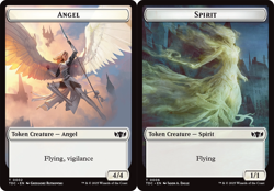 Angel // Spirit Double-Sided Token - Commander: Tarkir: Dragonstorm - Near Mint - Image 1