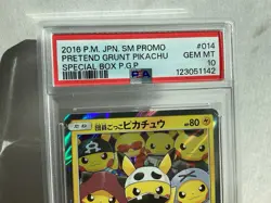 *Graded PSA 10* PRETEND PIKACHU TEAM SKULL 014/SM-P + Extras *Pokemon card - Image 1