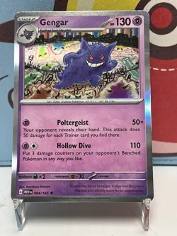 Pokemon TCG 2023 Gengar 94/165 Scarlet & Violet 151 Holo Rare LP/MINT - Image 1