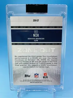 2025 Topps Signature Class ~ BO NIX ~ Chrome Total Touchdowns 54 ~ Broncos 🔥 - Image 2