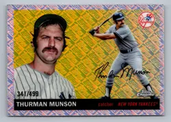 2025 Topps Chrome Platinum Thurman Munson Topps Refractors #214 #/499 - Image 1
