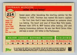 2025 Topps Chrome Platinum Thurman Munson Topps Refractors #214 #/499 - Image 2
