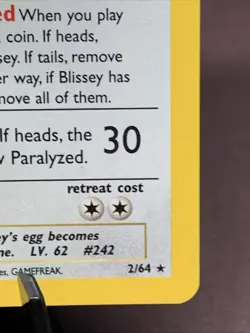Pokemon TCG Blissey 2/64 Neo Revelation Holo Rare Unlimited VTG WOTC MP - Image 4