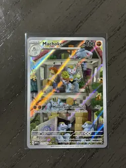 Pokemon TCG Machoke Sv: Scarlet & Violet 151 177/165 Illustration Rare Holo NM - Image 1