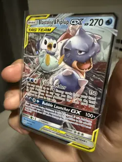 Pokemon TCG Blastoise & Piplup GX Tag Team Cosmic Eclipse 38/236 - Image 3