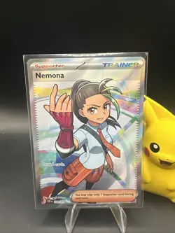 Nemona 229/091 SV: Paldean Fates Full Art Trainer Pokemon NM - Image 1