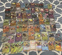 Pokemon TCG 65 Card Lot EX V/VSTAR Full Art Holo English - Image 1