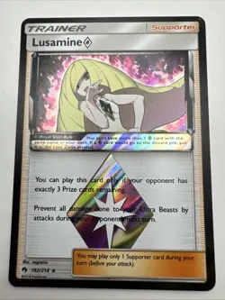 Pokemon - Lusamine - 182/214 - SM Lost Thunder - Prism Star Holo Rare Mint - Image 1
