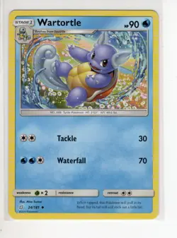 WARTORTLE TEAM UP SUN & MOON SET POKEMON CARD 24/181 LP - Image 1