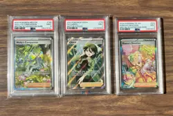 Pokemon Trainer Card PSA 9 Lot 3- Wally’s Compassion, Cheryl, Bianca’s Devotion - Image 1