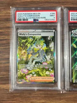 Pokemon Trainer Card PSA 9 Lot 3- Wally’s Compassion, Cheryl, Bianca’s Devotion - Image 3