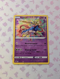 Zacian 082/185 Swsh04: Vivid Voltage Holo Amazing Rare Pokemon TCG - Image 1