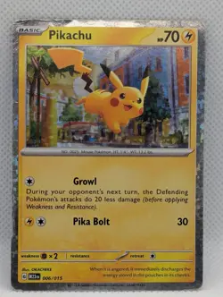 PIKACHU 006/015 HOLO P MCDONALD'S COLLECTION 2023 POKEMON DAMAGED PIKACHU - Image 1