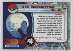 Butterfree Topps Chrome Pokemon TV Animation Edition #12 2000 - Image 2