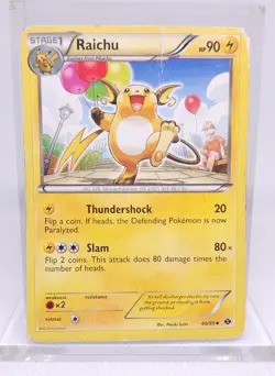 Pokemon Raichu 40/99 Next Destinies Non Holo Damaged - Image 1