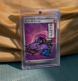 Espeon Custom Hand Painted Pokemon Card Alter | Original Artwork (1/1) - Image 3