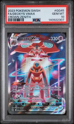 2023 POKEMON SWORD & SHIELD CROWN ZENITH #GG45 FULL ART/DEOXYS VMAX PSA 10 - Image 1