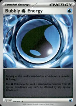 Bubbly W Energy 084/086 Holo Rare Chaos Rising Pokemon Reverse Holo Near Mint - Image 1