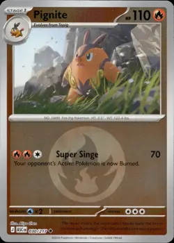 Pignite (Energy Symbol Pattern) 030/217 Ascended Heroes Pokemon Reverse Holo NM - Image 1