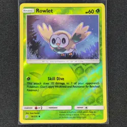 Rowlet - 18/236 - Reverse Holo - Cosmic Eclipse - Pokemon - NM/M - Image 1