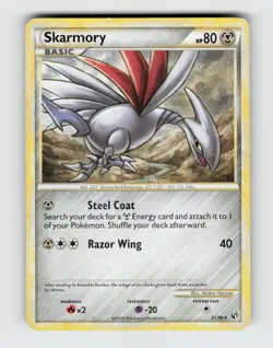 Skarmory 21/90 Rare HGSS Undaunted Pokemon 2010 Moderately Played - Image 1
