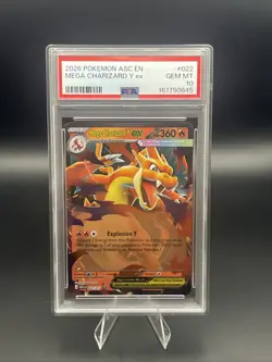 Pokemon TCG ascended heroes Mega Charizard Y ex dbl rare 022/217 English PSA 10 - Image 1