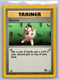 Recycle 61/62 Common Fossil Pokemon Unlimited Lightly Played - Image 1