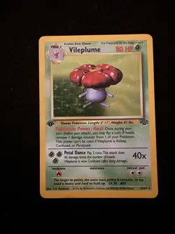 Pokemon TCG: Vileplume - Jungle 1st Edition Holographic Rare 15/64 [NM] - Image 1
