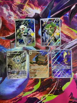 POKEMON TCG Lot Of 5 IR Illustration Rare Cards Black Bolt First Partner Promo - Image 1