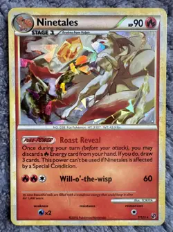Pokemon HeartGold SoulSilver Ninetales Cracked Ice Holo 7/123 RARE ERROR CARD - Image 1