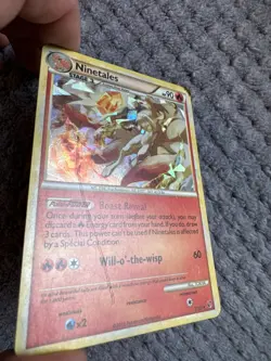 Pokemon HeartGold SoulSilver Ninetales Cracked Ice Holo 7/123 RARE ERROR CARD - Image 2