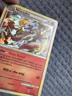 Pokemon HeartGold SoulSilver Ninetales Cracked Ice Holo 7/123 RARE ERROR CARD - Image 3