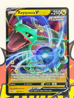 Rayquaza V Crown Zenith Pokemon TCG 100/159 (3x) Card Lot - Image 2
