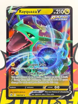 Rayquaza V Crown Zenith Pokemon TCG 100/159 (3x) Card Lot - Image 4