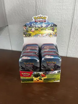 Pokemon TCG 10x Mega Evolution Ascended Heroes Mini Tin DISPLAY Sealed-NEW!! - Image 1