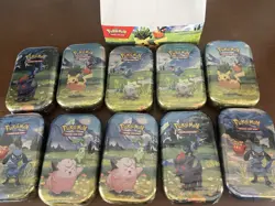 Pokemon TCG 10x Mega Evolution Ascended Heroes Mini Tin DISPLAY Sealed-NEW!! - Image 3